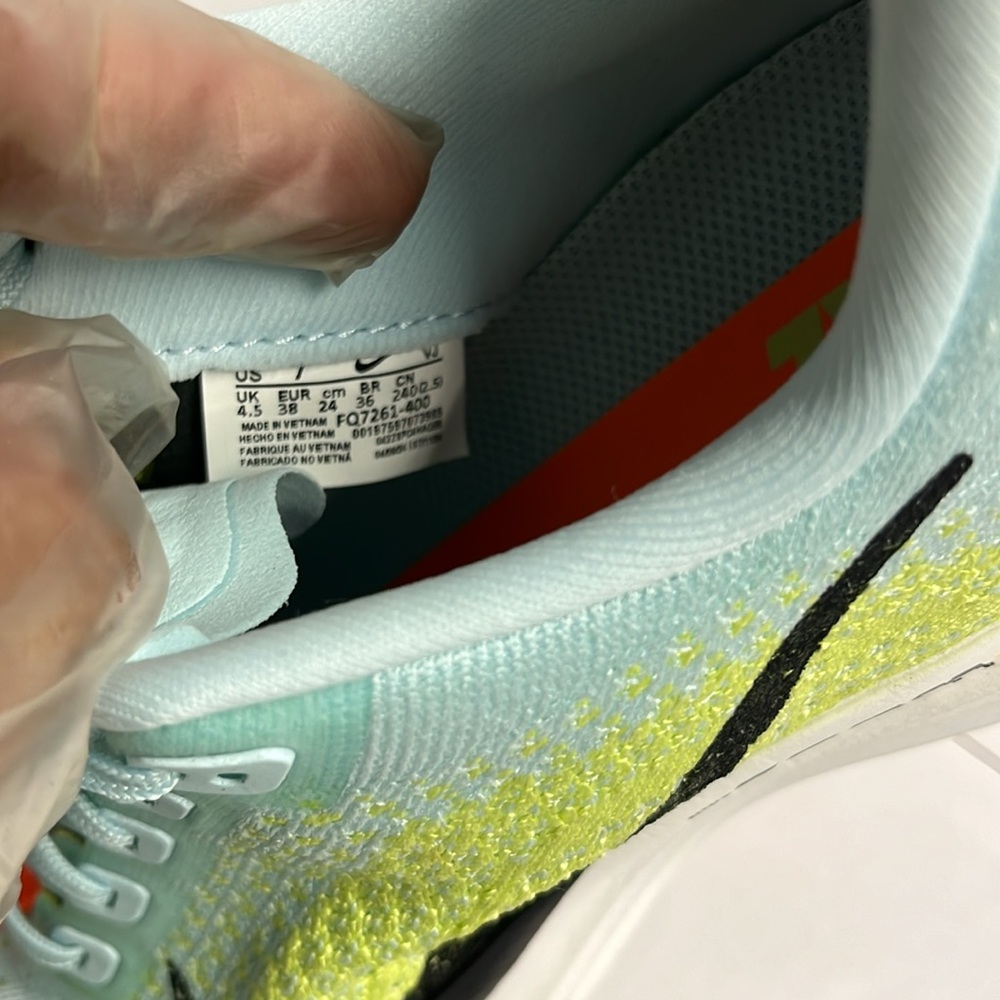 Nike zoom X Pegasus blue flyknit running fq7261-400 seafoam blue - Picture 8 of 9